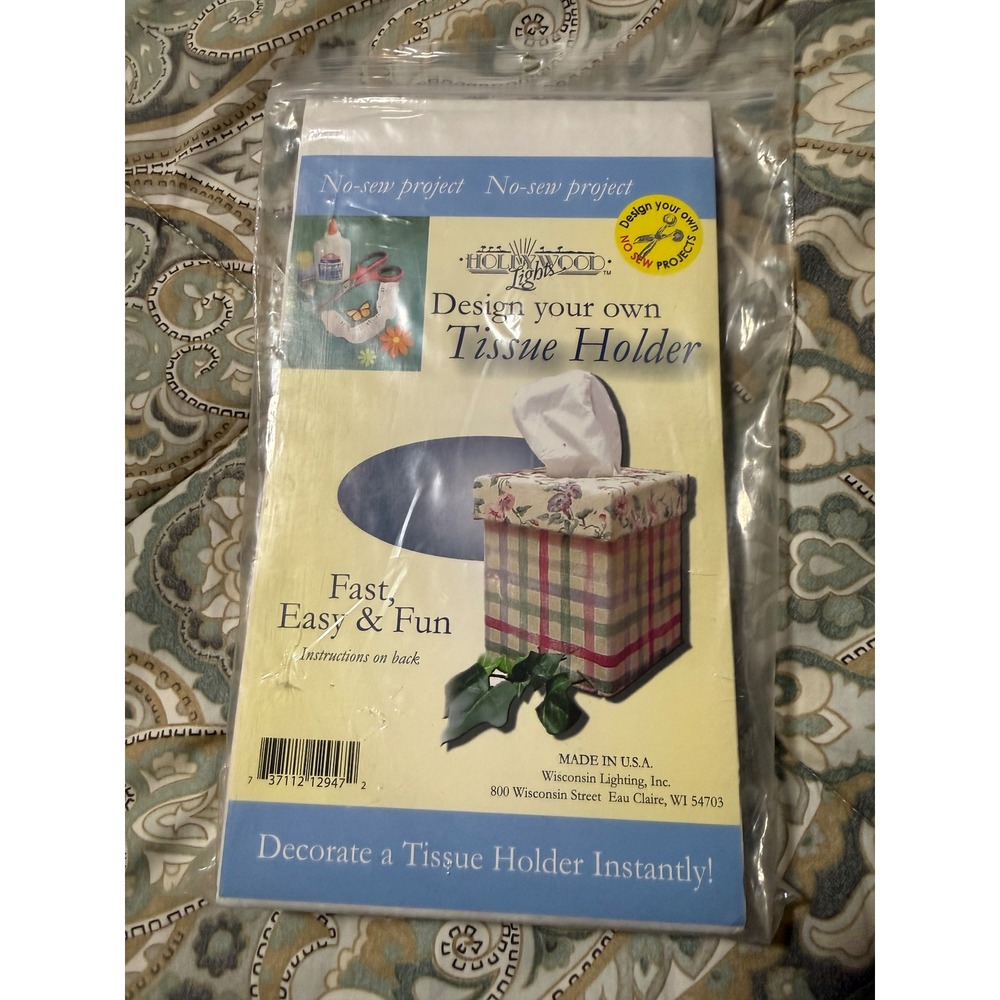 Hollywood Lights Design Your Own Tissue Holder No Sew Project Kit Made in USA
